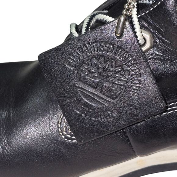 Timberland 23344 / 9326 Black Leather Waterproof Lace-up Tall Boots 6 5 M - Picture 4 of 11
